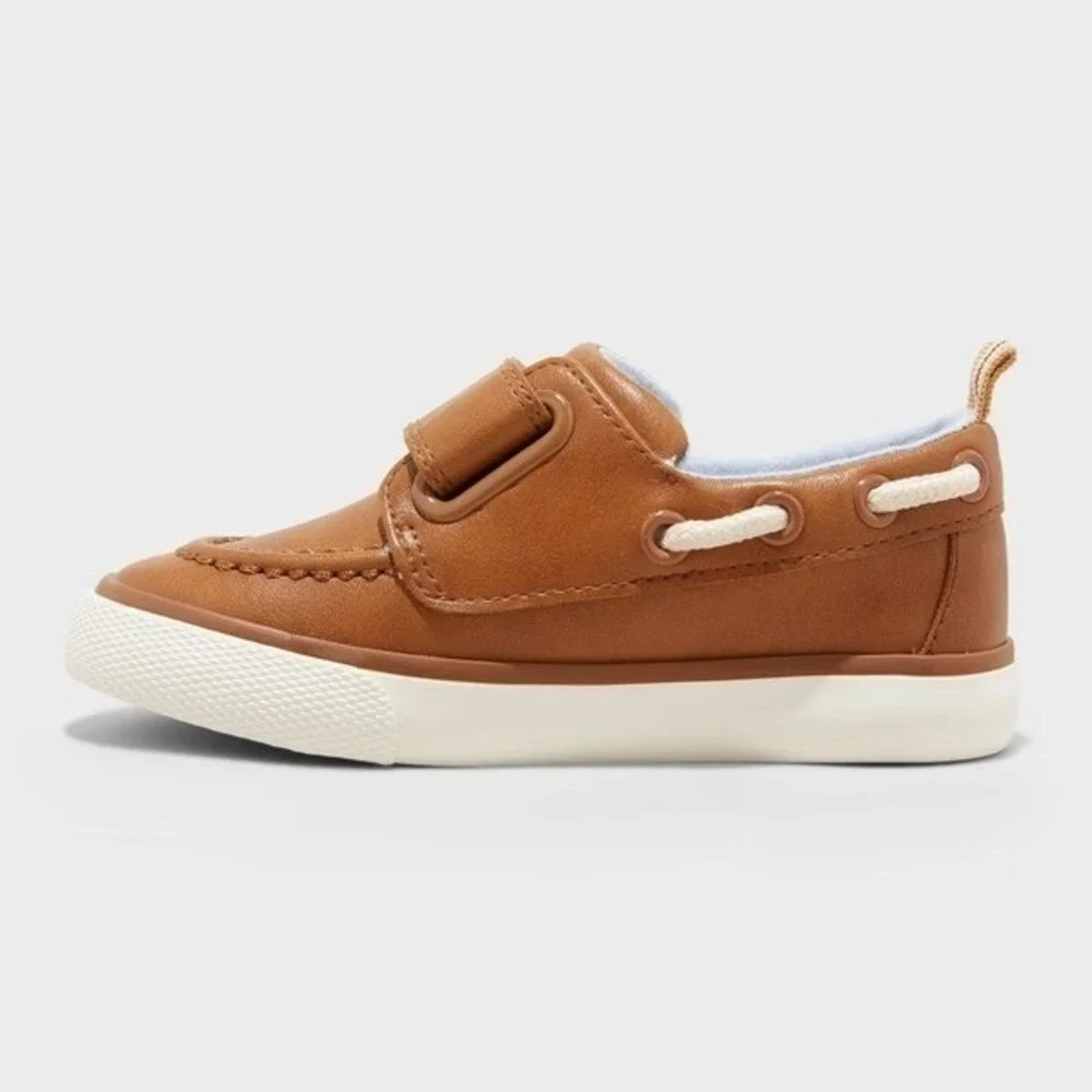 Baby Boy Cat & Jack Levi Boat Shoes‎ Cognac Size 5T New With Tags